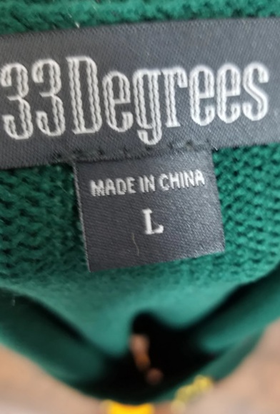 Ugly Christmas Sweater Green Elf Bells Sz - Picture 3 of 3